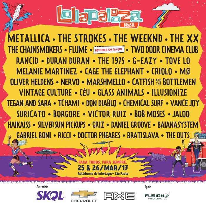 Lollapalooza divulga Line Up de 2017 Cult Magazine